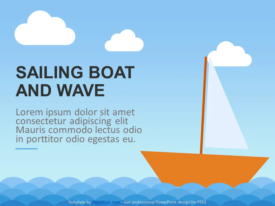 Sailing Boat and Wave PowerPoint Template