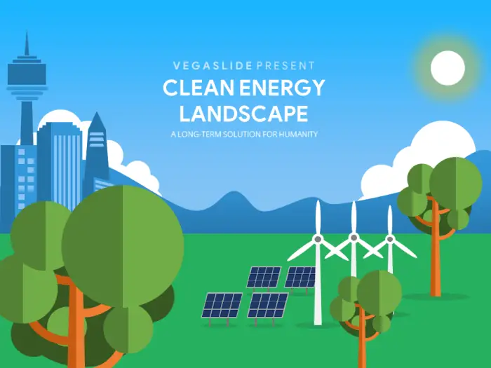 Clean Energy Landscape PowerPoint Template - Vegaslide
