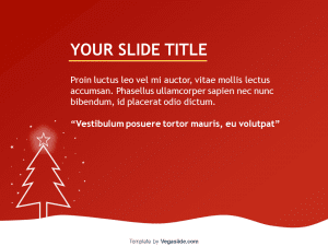 Animated Minimal Line Christmas Tree PowerPoint Template