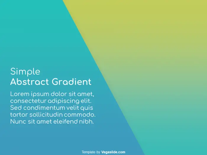 5 Simple Abstract Gradient PowerPoint Template