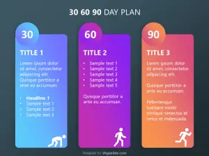 Refreshing 30 60 90 Day Plan PowerPoint Template