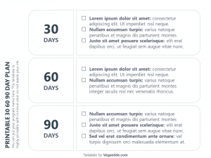 Printable 30 60 90 Day Plan PowerPoint Template