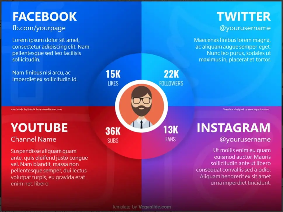 Social Media Introduction PowerPoint Template - Vegaslide