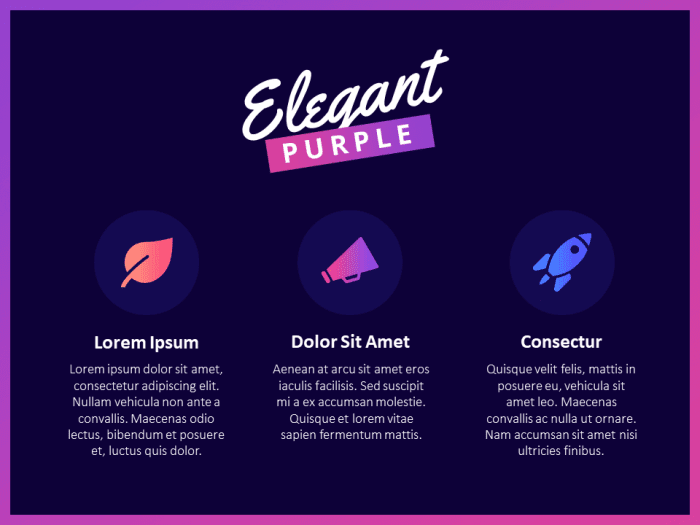 Elegant Purple PowerPoint Template
