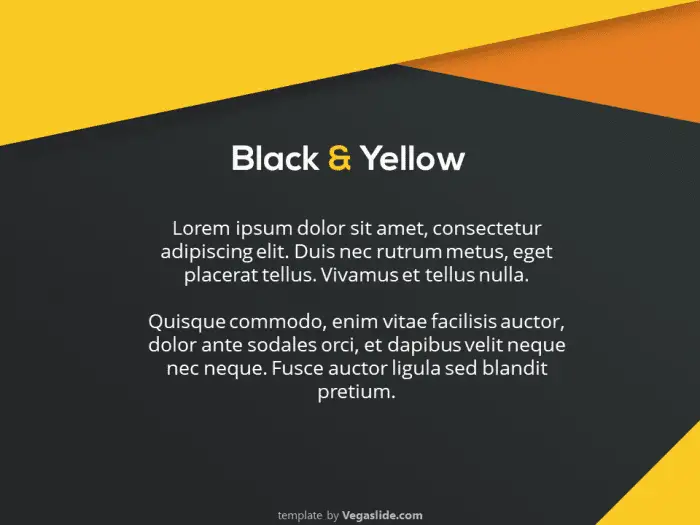 Abstract Black & Yellow PowerPoint Template