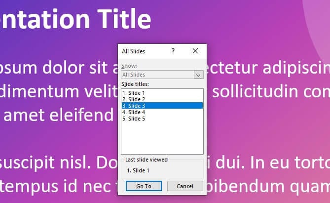 How to Jump to a Specific Slide in PowerPoint