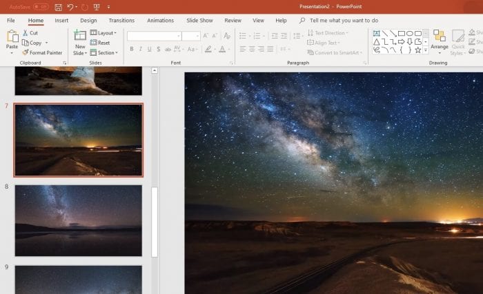 How to Insert Multiple Images as Background Slides in PowerPoint