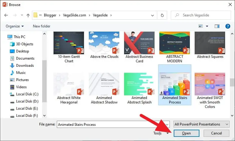 how to insert slides in powerpoint from another presentation