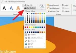 how to change the outline style of a text box in powerpoint