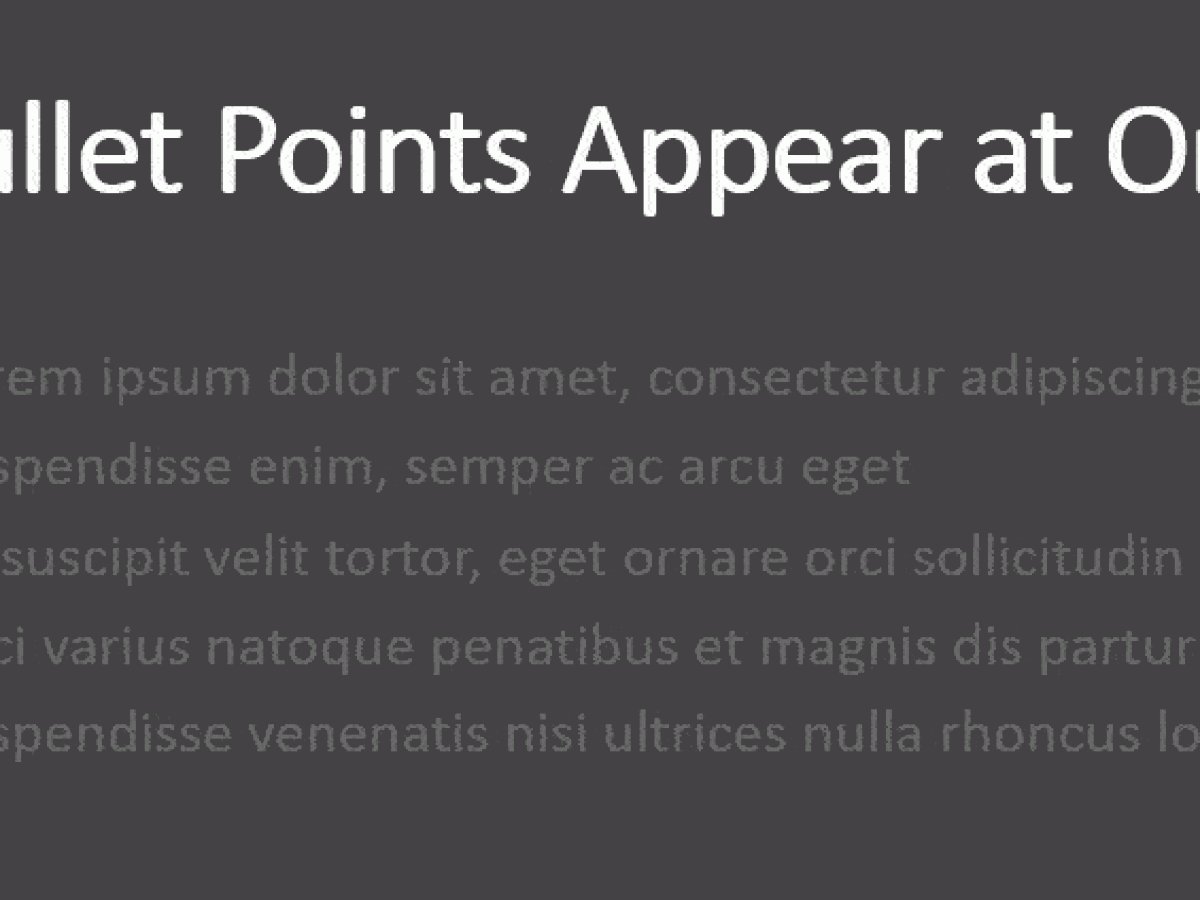 How to Make Bullet Points Appear at Once in PowerPoint - Vegaslide