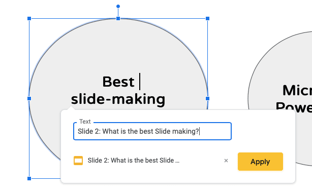 Linking Text For Better Navigation on Google Slides