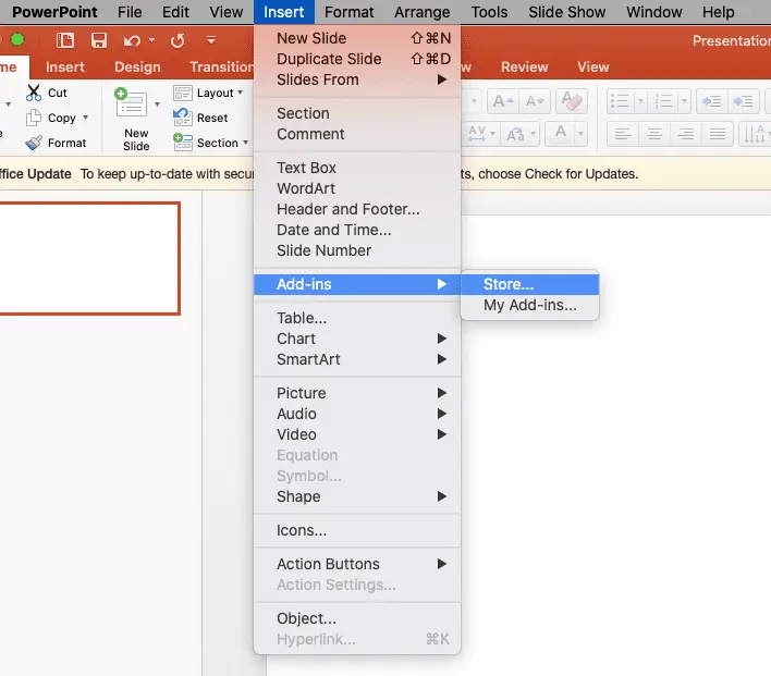 Add YouTube videos on Powerpoint
