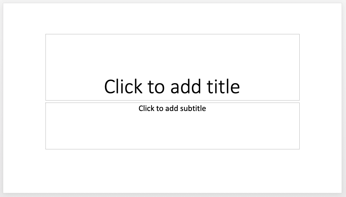 Preparing blank slides