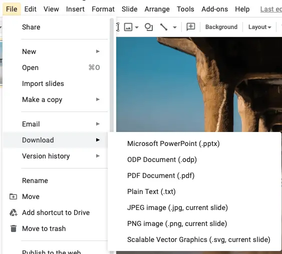 Save Google Slides into PDF Tutorial