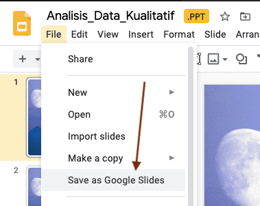 Open powerpoint in Google Slides