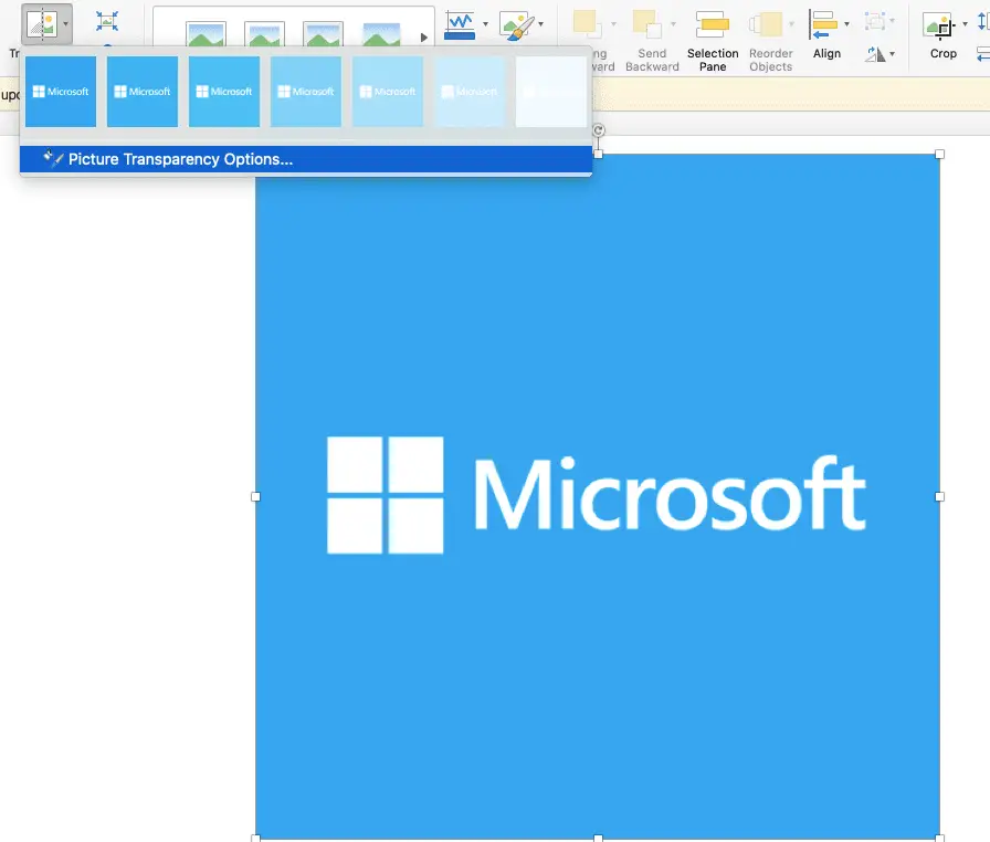 Image transparent in Powerpoint tutorial