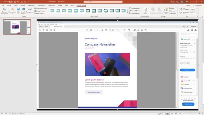 How to Import a PDF File Into a PowerPoint Presentation