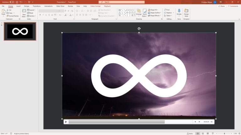 loop a powerpoint presentation tv