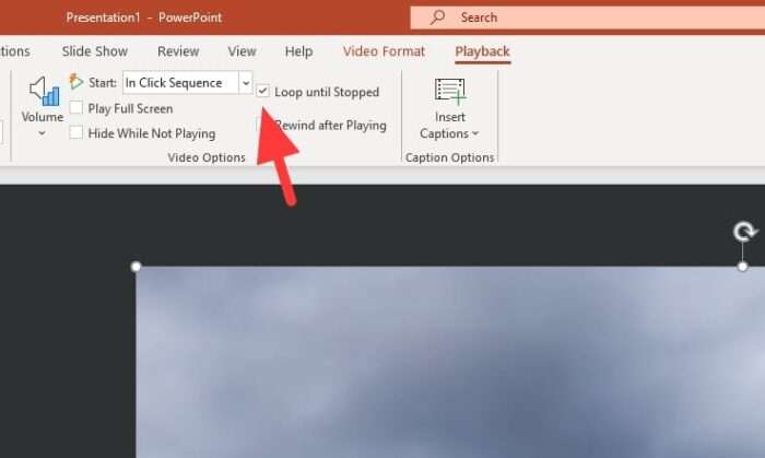 how to get powerpoint presentation to loop