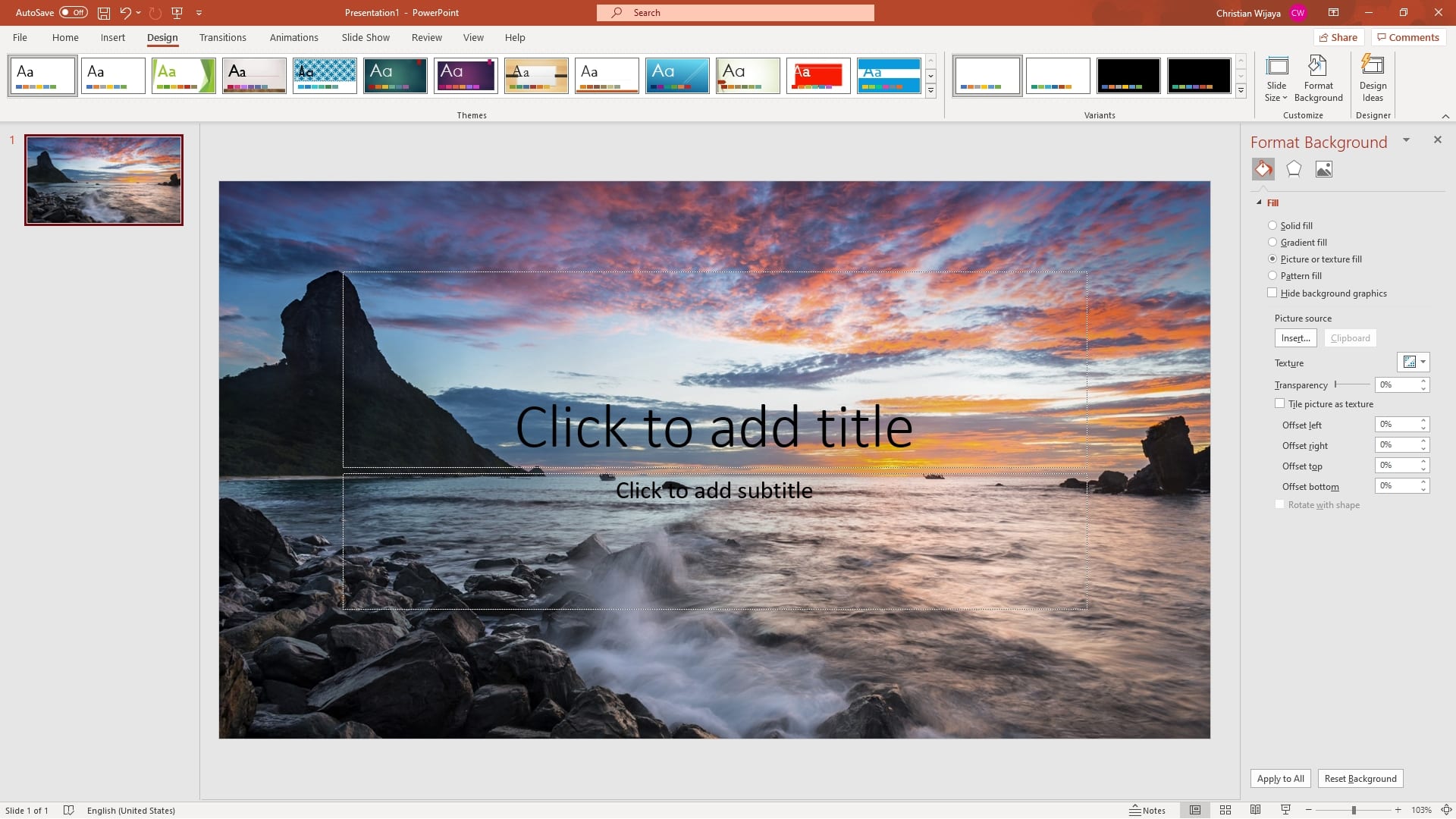 How to Change PowerPoint Background with a Custom Photo - Vegaslide