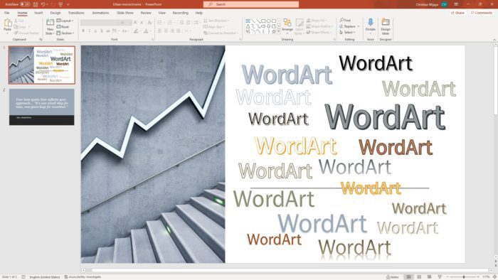 How to Add WordArt Text Style in PowerPoint