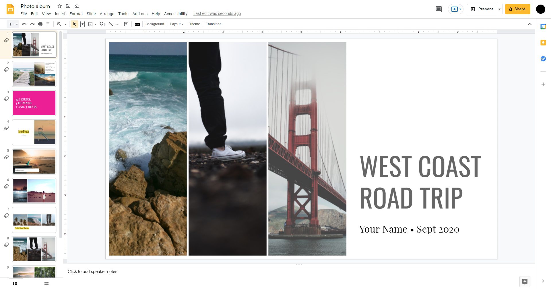 how to make a google slide presentation view only