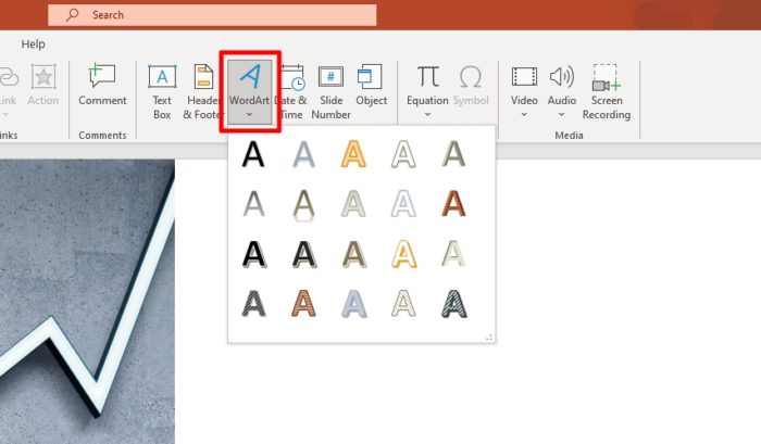 How To Add Wordart Text Style In Powerpoint Vegaslide 1370