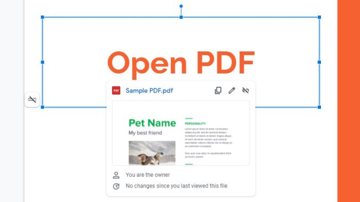 How to Link a PDF Document in Google Slides