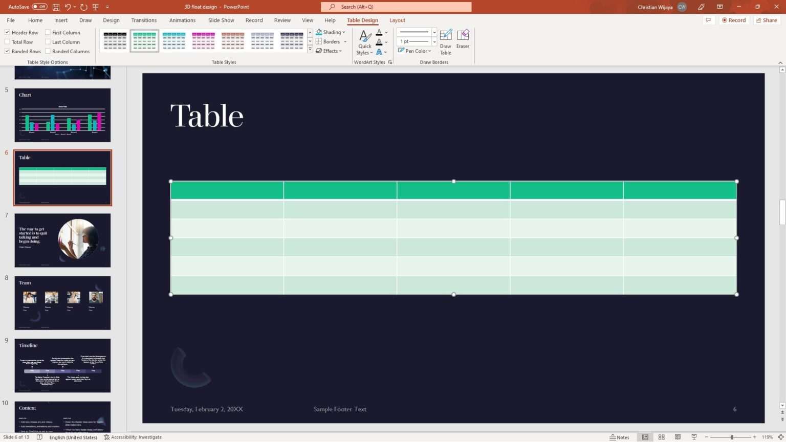 How to Create a Table Directly in PowerPoint - Vegaslide