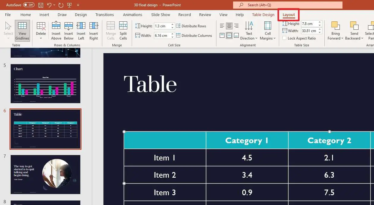 How to Create a Table Directly in PowerPoint - Vegaslide