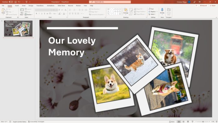 How to Make a Polaroid Photo Frame in PowerPoint