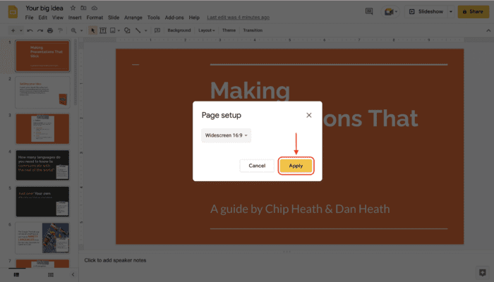 How to Change Slide Size in Google Slides