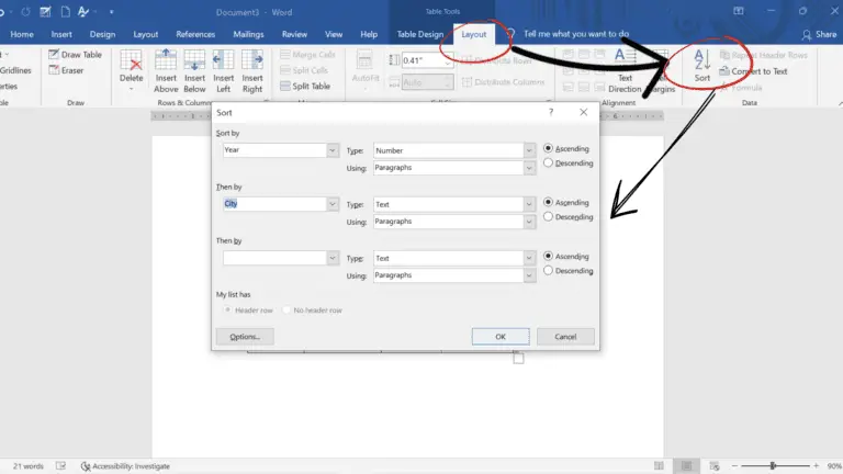 How to Quickly Sort a Table in PowerPoint - Vegaslide