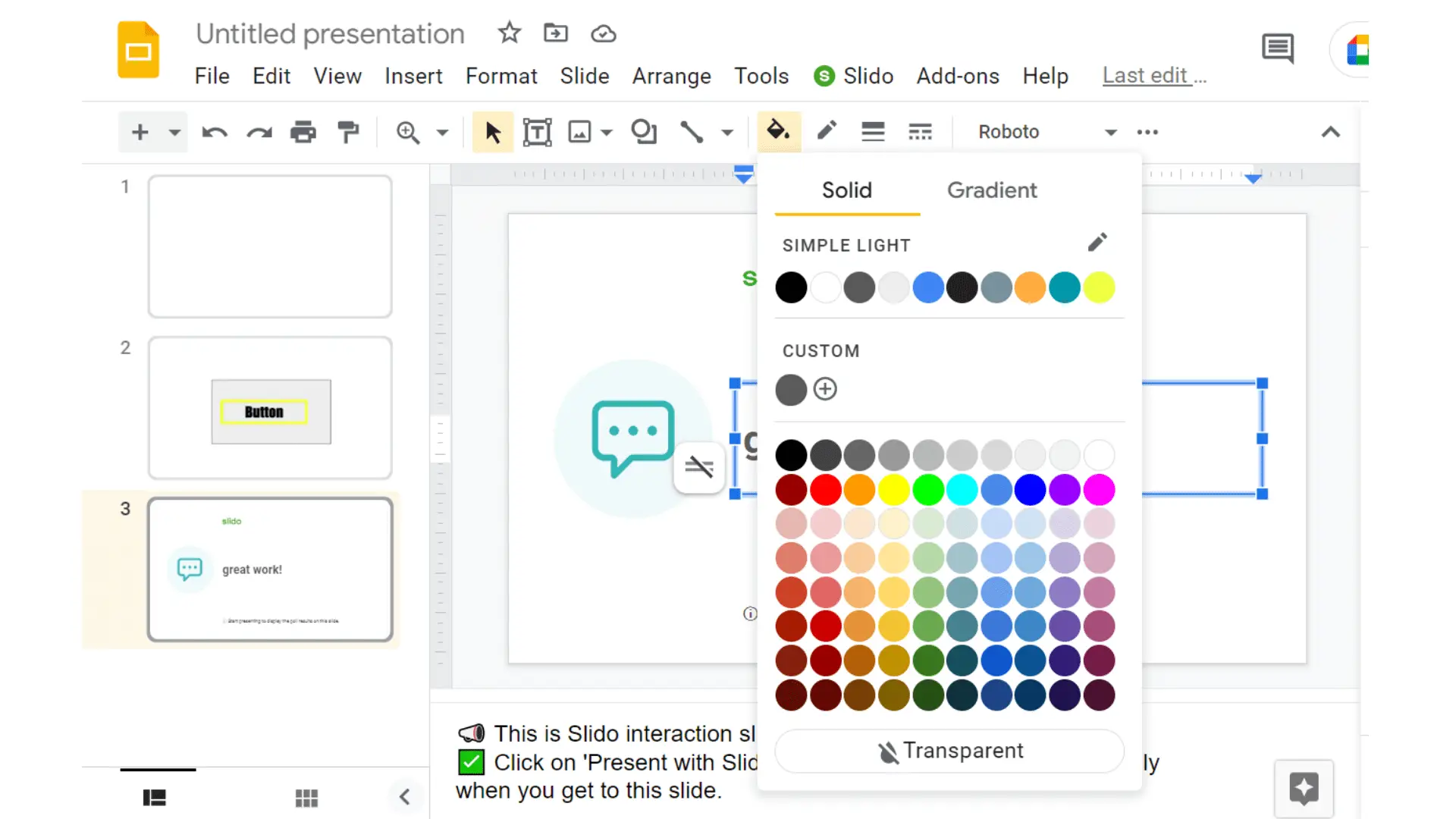 how to make a google presentation interactive