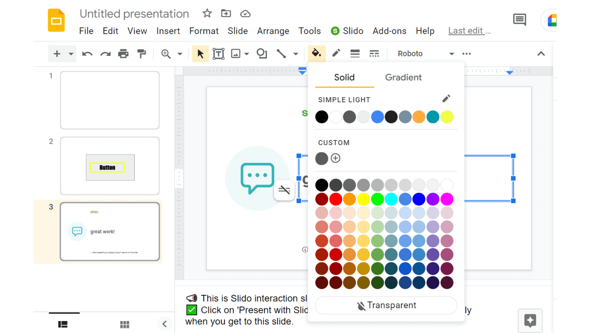 can google slides be interactive in presentation mode