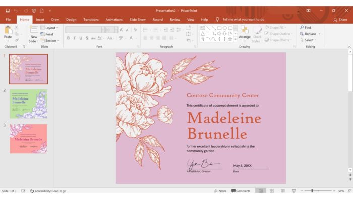 How to Make Beautiful a Certificate in PowerPoint