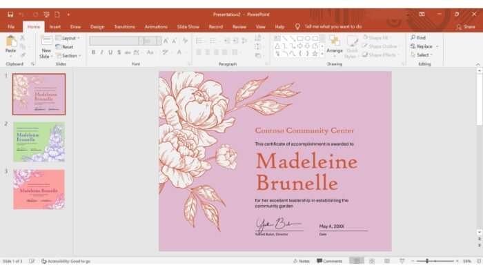 How to Make Beautiful a Certificate in PowerPoint