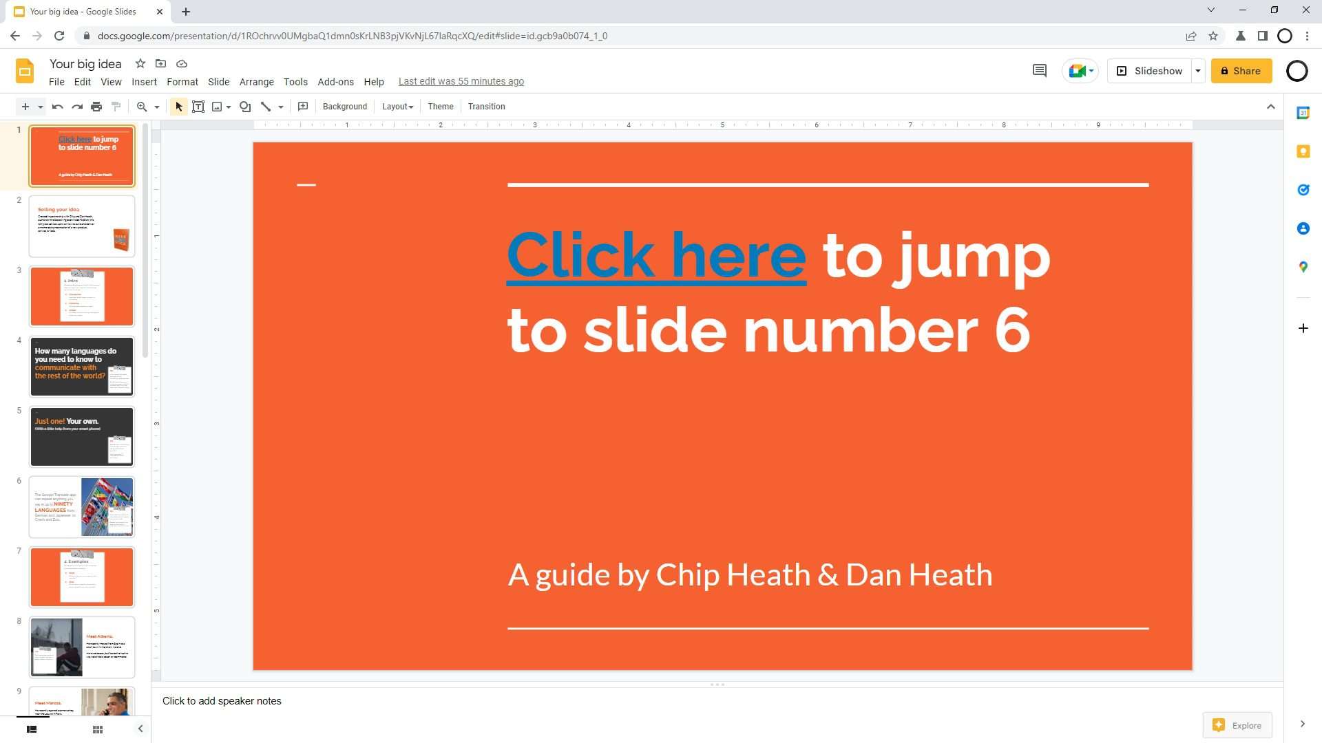 How To Link A Specific Slide In Google Slides