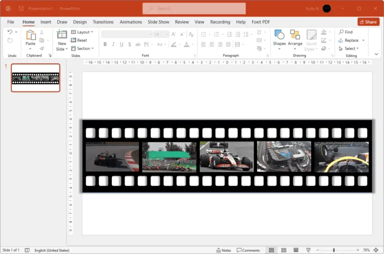 How To Add Filmstrip Effect To Your PowerPoint Slide - Vegaslide