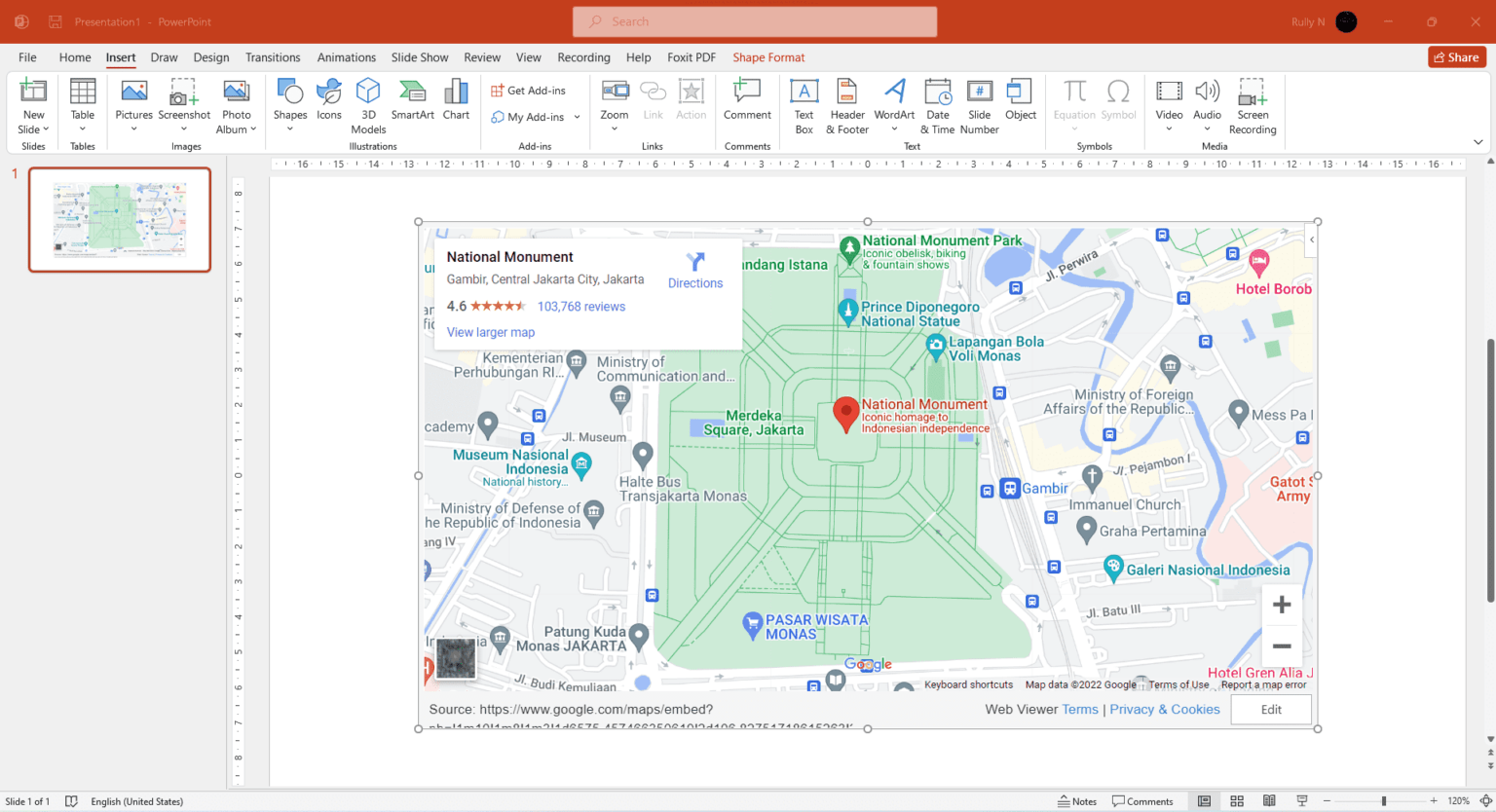 How to put interactive map in powerpoint presentation vegaslide