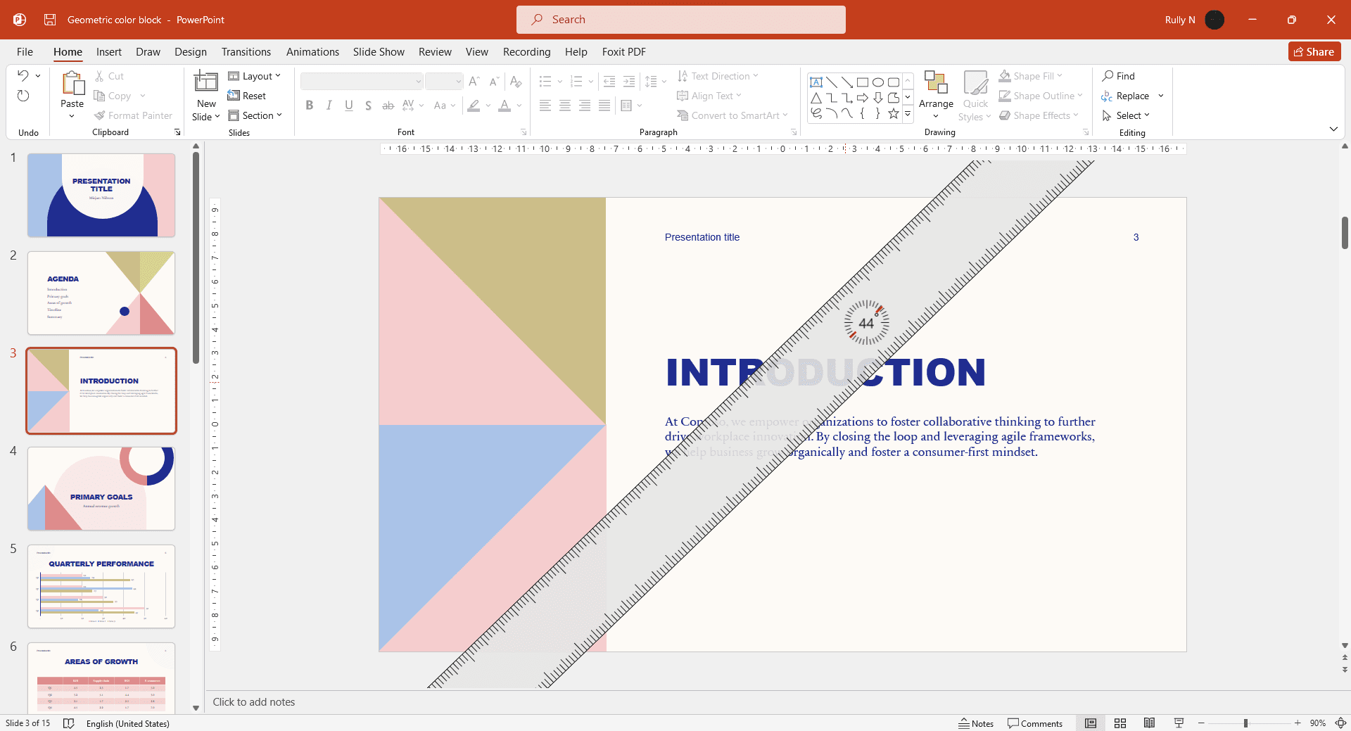 powerpoint ruler tool