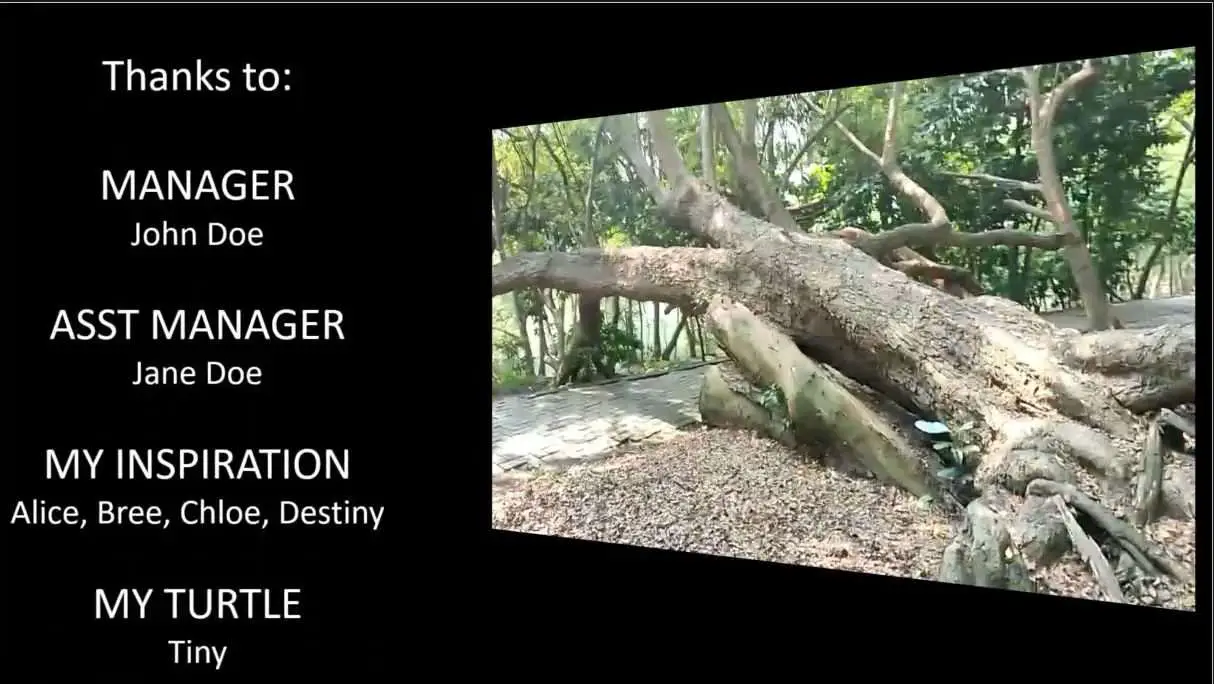 How to add rolling end credits in powerpoint vegaslide
