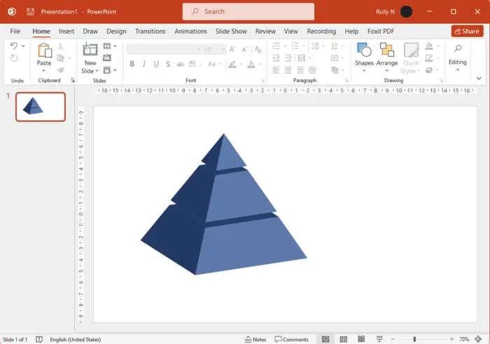 How to Create 3D Pyramid with Three Layers in PowerPoint