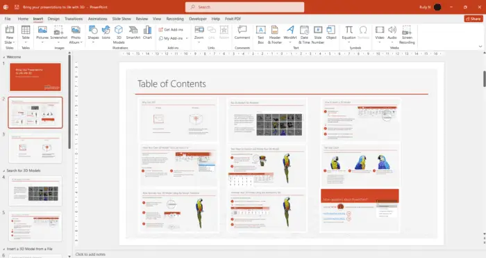 How to Create a Hyperlinked Table of Contents in PowerPoint