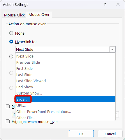 How to Create Mouse-over Effect in PowerPoint to Highlight an Area 10