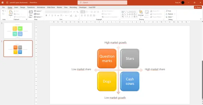 How to Create BCG Matrix in PowerPoint Using SmartArt