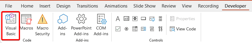 how to create powerpoint presentation using vba code