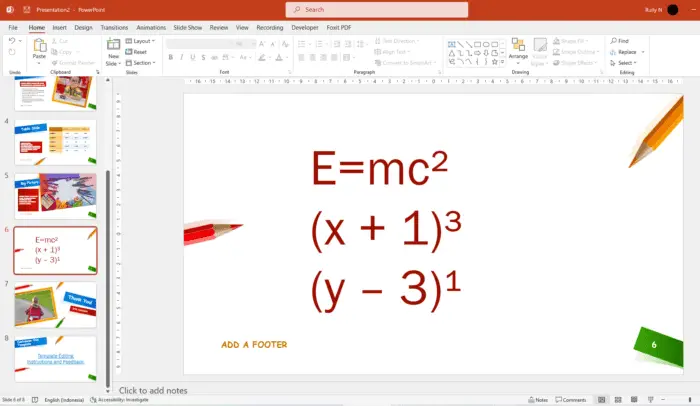 How to Type Exponents or Superscripts in PowerPoint