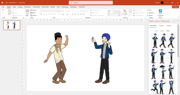 How to Add Free Comic Characters for PowerPoint Presentation