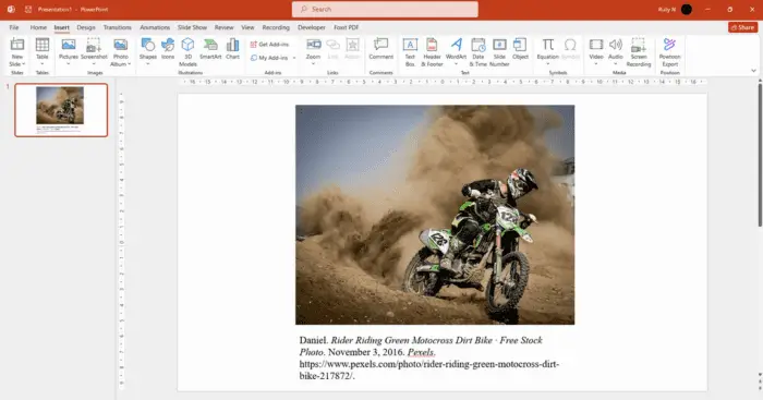 How to Cite a Picture in a PowerPoint Presentation